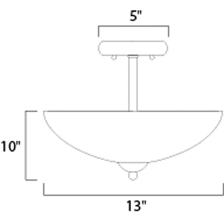 Image 4 Taylor 2-Light 13" Wide Satin Nickel Semi-Flush Mount more views