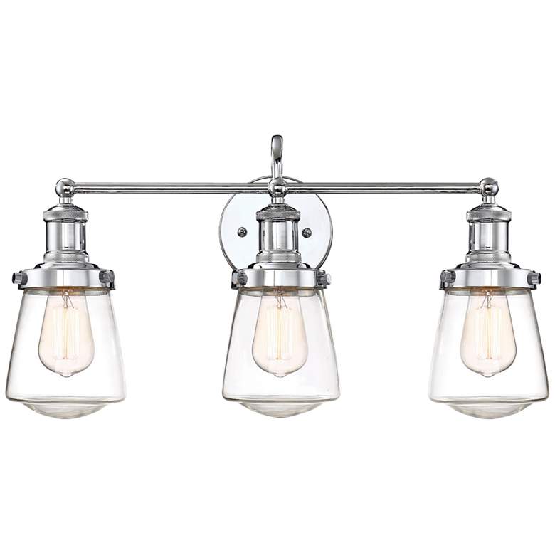 Image 2 Taylor 22 3/4" Wide Chrome 3-Light Bath Light