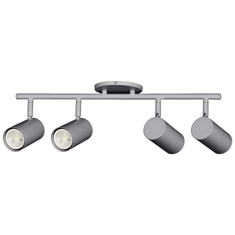 Image 1 Taylor 24.75" Wide 4-Light Satin Chrome Finish Track Light