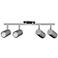 Taylor 24.75" Wide 4-Light Satin Chrome Finish Track Light