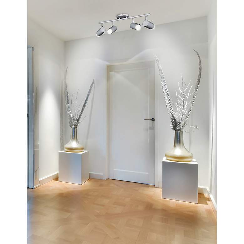 Image 2 Taylor 24.75" Wide 4-Light Satin Chrome Finish Track Light more views