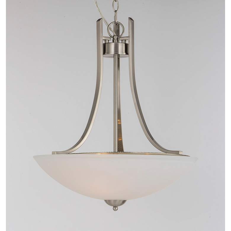 Image 2 Taylor 3-Light 19.5" Wide Satin Nickel Pendant Light more views