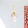 1_Taylor 4 3/4" Wide Brass and Crystal Mini Pendant