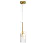 4_Taylor 4 3/4" Wide Brass and Crystal Mini Pendant more views