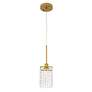 5_Taylor 4 3/4" Wide Brass and Crystal Mini Pendant more views