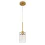 6_Taylor 4 3/4" Wide Brass and Crystal Mini Pendant more views