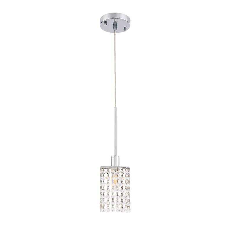 Image 4 Taylor 4 3/4" Wide Chrome and Clear Mini Pendant more views