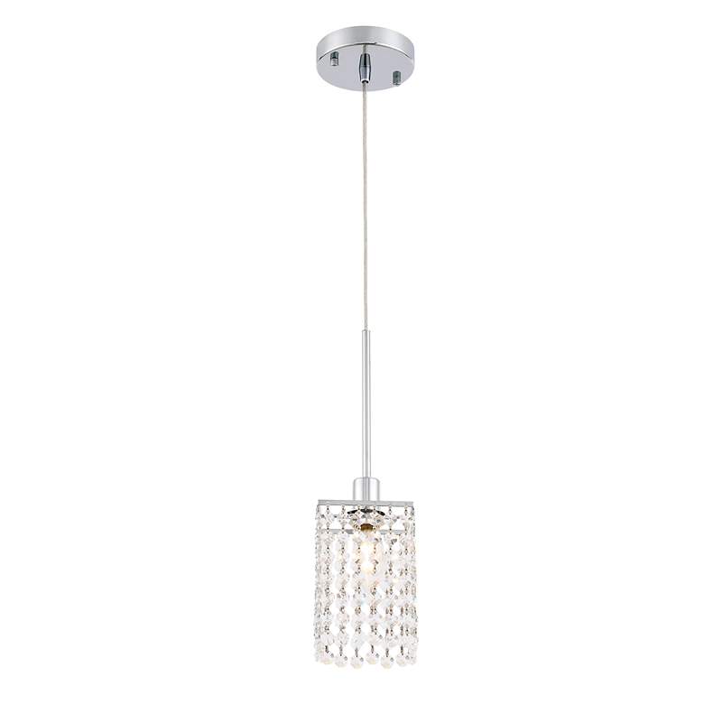 Image 5 Taylor 4 3/4" Wide Chrome and Clear Mini Pendant more views