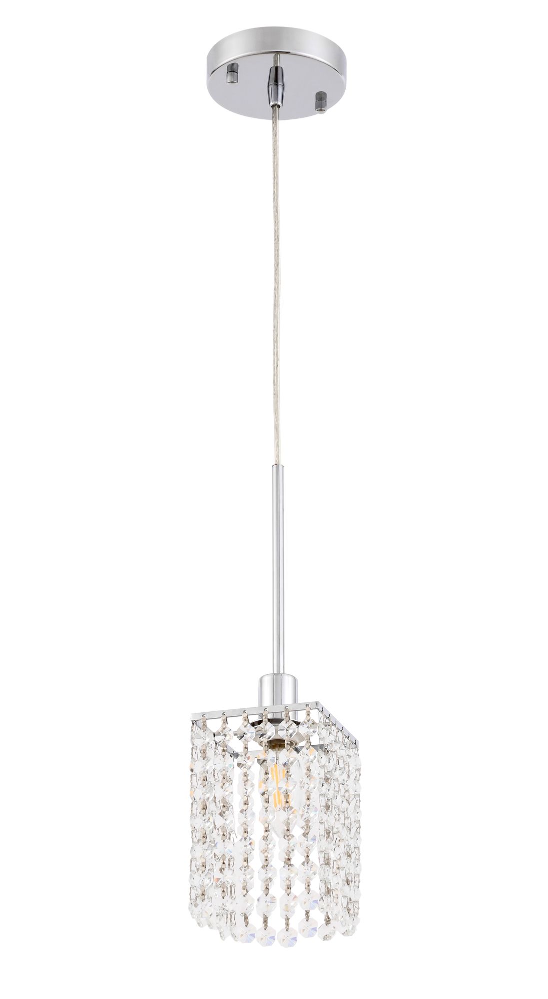 Taylor 4 3/4" Wide Chrome and Clear Mini Pendant