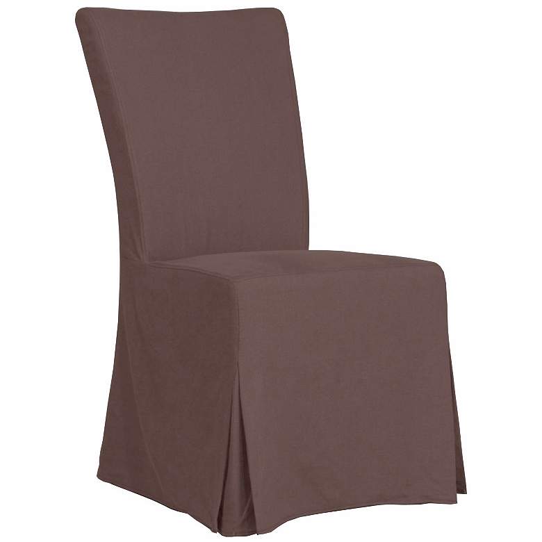 Image 1 Taylor Coffee Fabric Covered Armless Dining Chair