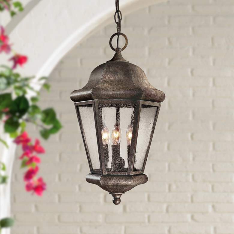 Image 1 Taylor Court Collection 18 3/4 inch High Outdoor Hanging Lantern