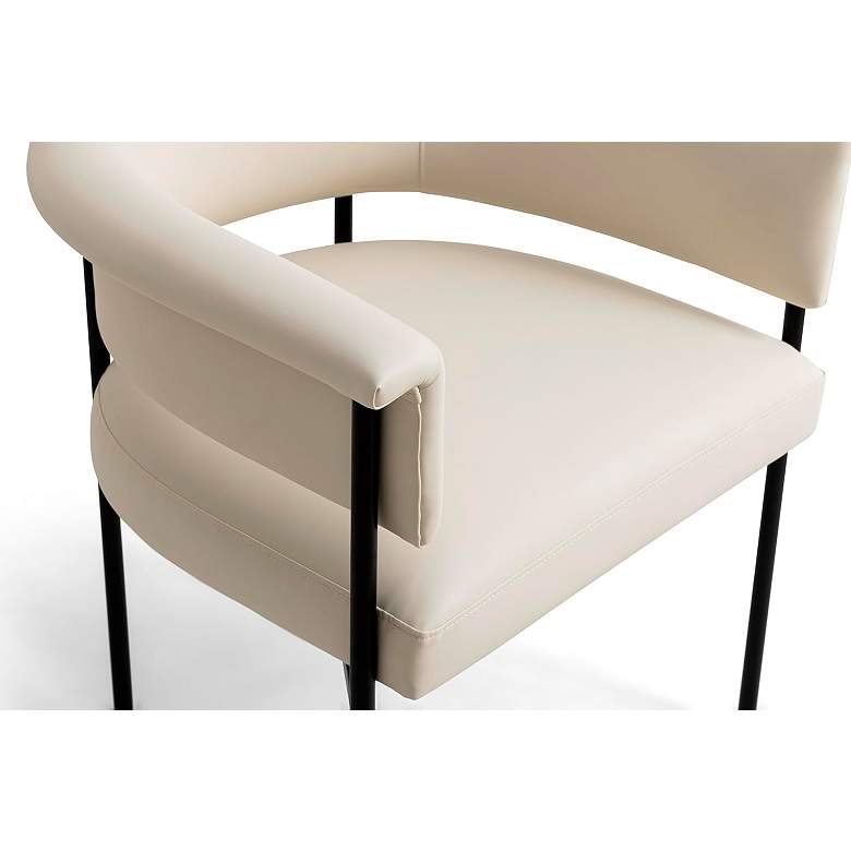 Image 3 Taylor Cream Performance Vegan Leather Dining Chair more views