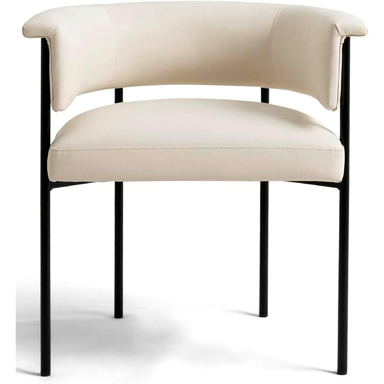 Image 4 Taylor Cream Performance Vegan Leather Dining Chair more views
