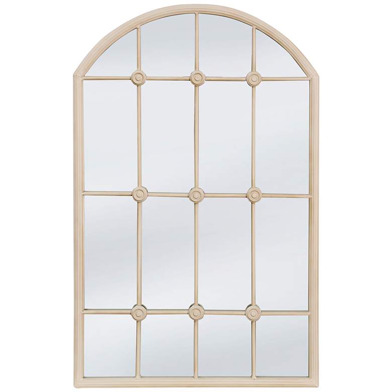 Taylor Painted Taupe 20&quot; x 32&quot; Window Pane Wall Mirror