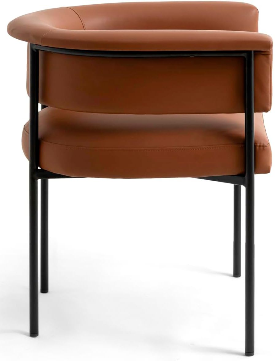 Image 4 Taylor Saddle Brown Performance Vegan Leather Dining Chair more views