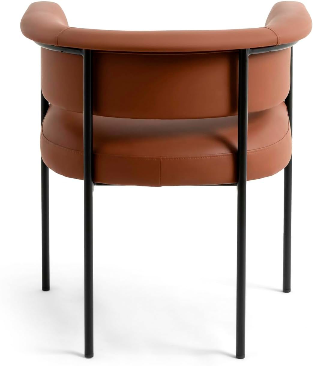Image 5 Taylor Saddle Brown Performance Vegan Leather Dining Chair more views
