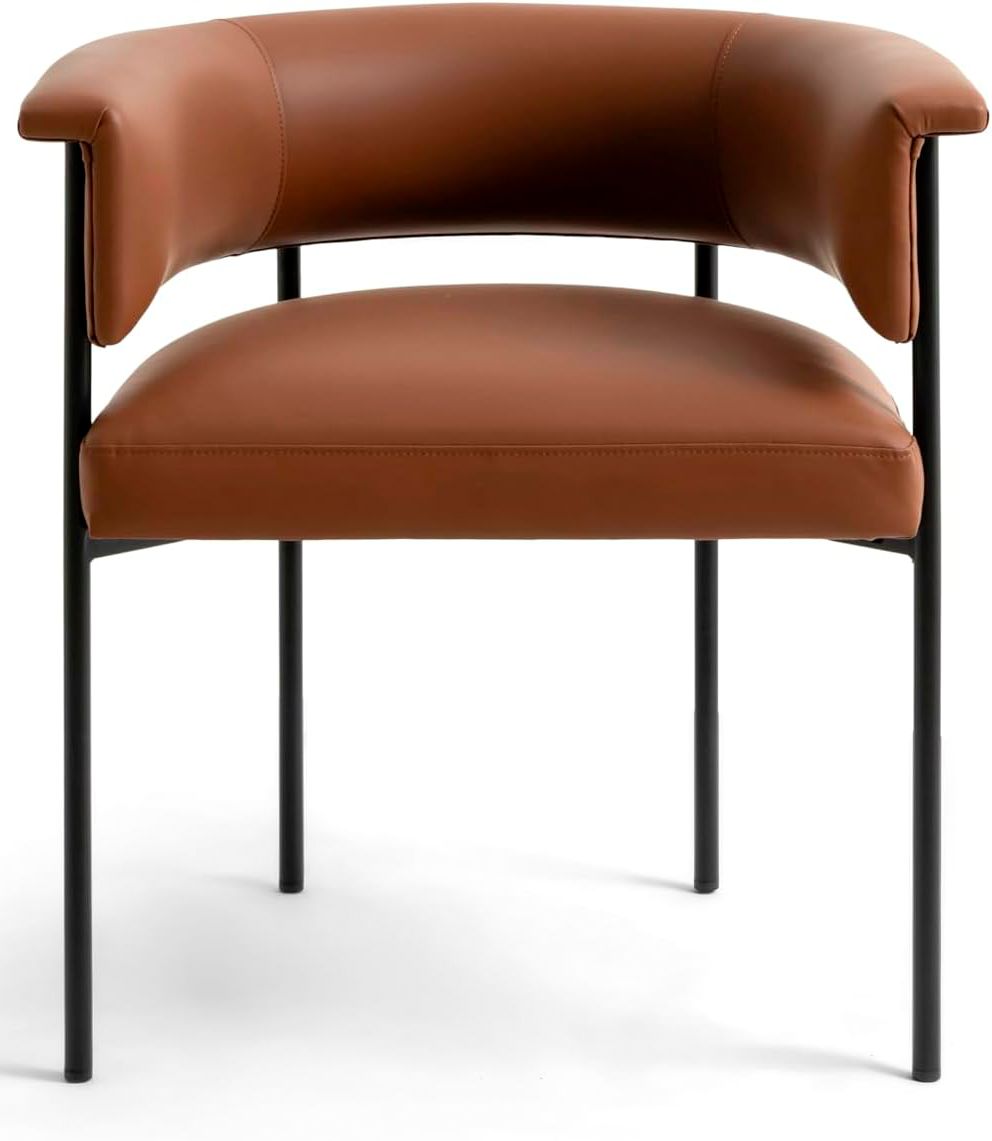 Image 6 Taylor Saddle Brown Performance Vegan Leather Dining Chair more views