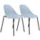 Tayte Blue Stacking Armless Side Chairs Set of 2