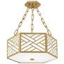 Tazewell 14 3/4" Wide Modern Brass LED Ceiling Light
