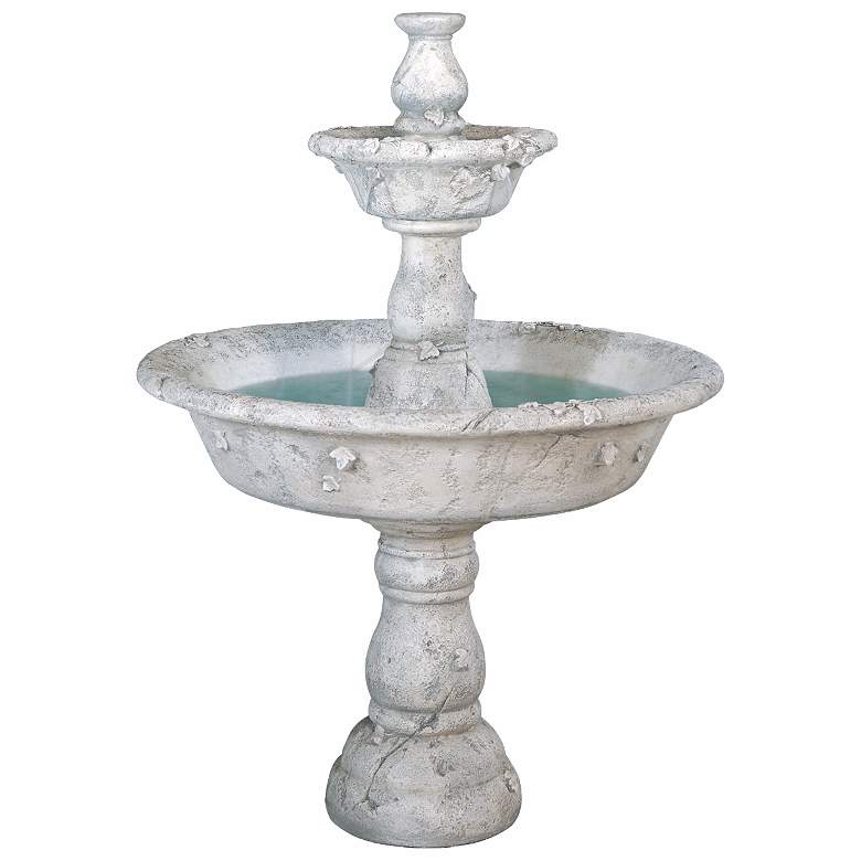 Image 1 Tazza 63" High Large 2-Tier Garden Fountain by Henri Studio