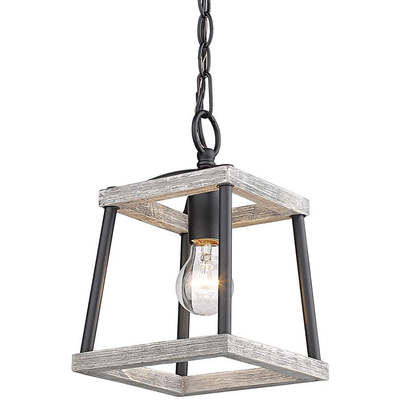 Image 2 Teagan 7 1/2" Wide Natural Black Mini Pendant Light