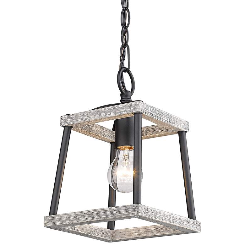 Image 2 Teagan 7 1/2 inch Wide Natural Black Mini Pendant Light