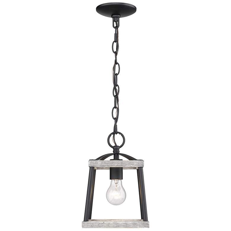 Image 3 Teagan 7 1/2" Wide Natural Black Mini Pendant Light more views