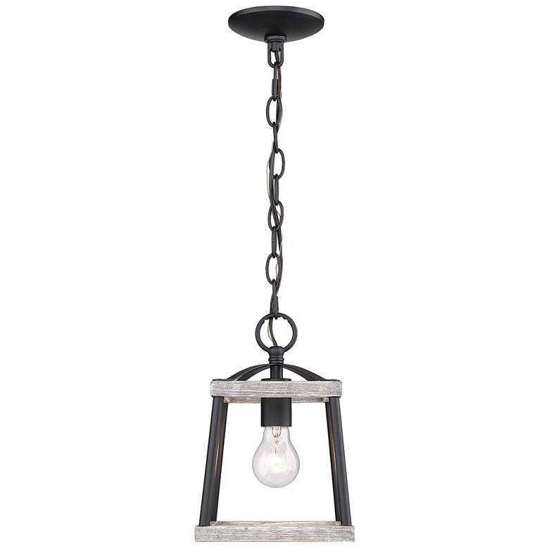 Image 3 Teagan 7 1/2 inch Wide Natural Black Mini Pendant Light more views