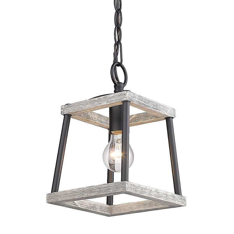 Image 4 Teagan 7 1/2" Wide Natural Black Mini Pendant Light more views