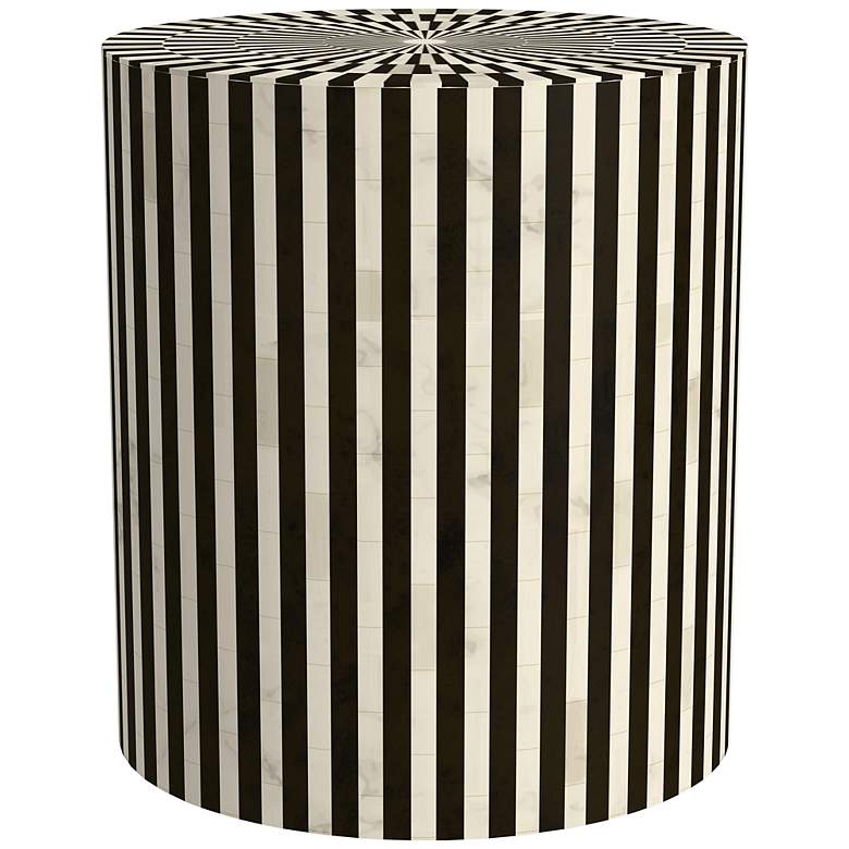 Image 3 Teague 18 inch Black and White Bone Accent Table