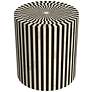 Teague 18" Black and White Bone Accent Table in scene