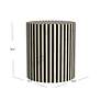 Teague 18" Black and White Bone Accent Table in scene