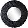 Teak Branch Satin Black 39 1/4" Round Oversized Wall Mirror