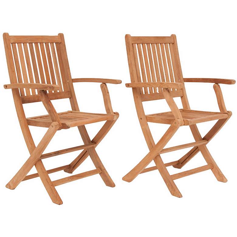 Image 1 Teak Isleworth Outdoor Folding Armchair