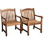 Teak Middleham Outdoor Armchairs Set of 2
