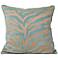 Teal and Beige Tiger Pattern 18" Decorative Surya Pillow
