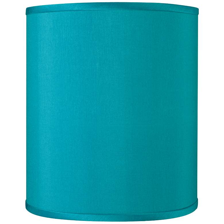 Image 1 Teal Blue Faux Silk Shade 10x10x12 (Spider)
