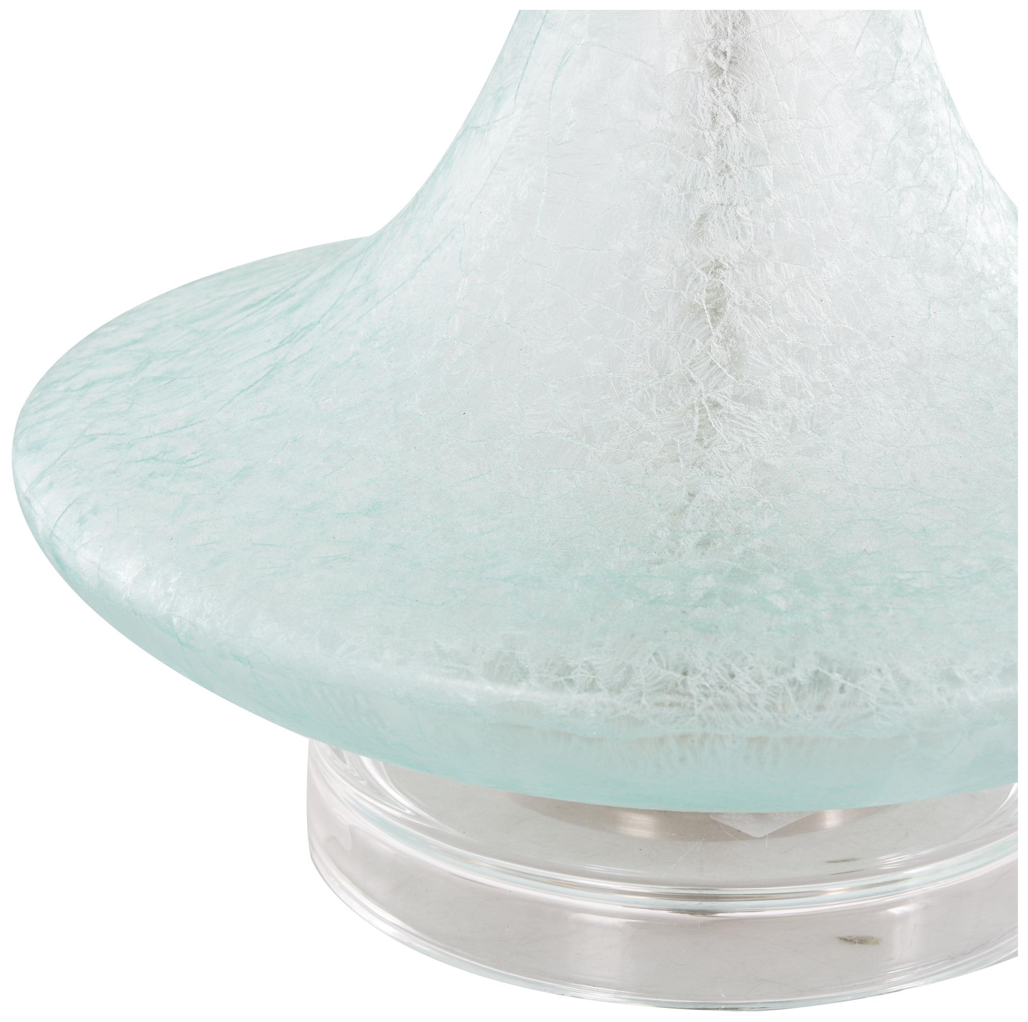 Image 3 Teal Glass Coastal Table Lamp, 14" x 14" x 25" more views