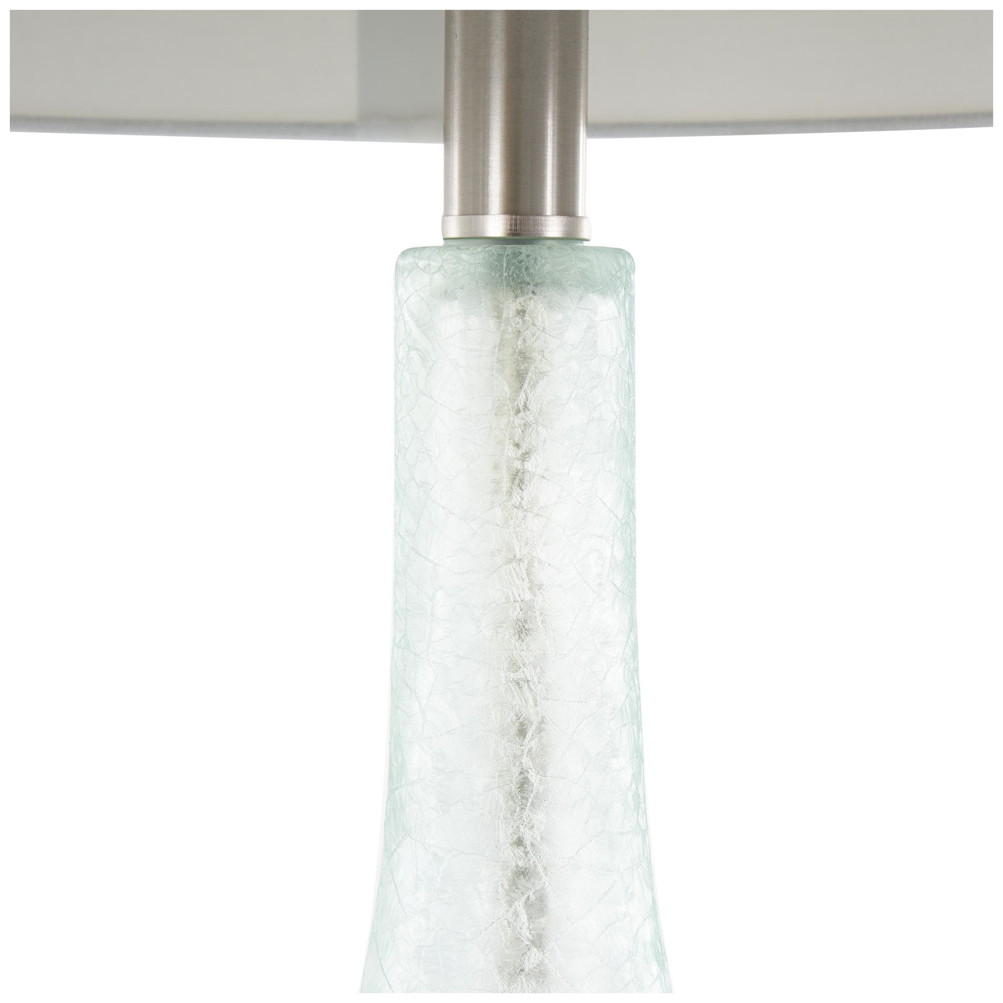 Image 4 Teal Glass Coastal Table Lamp, 14" x 14" x 25" more views