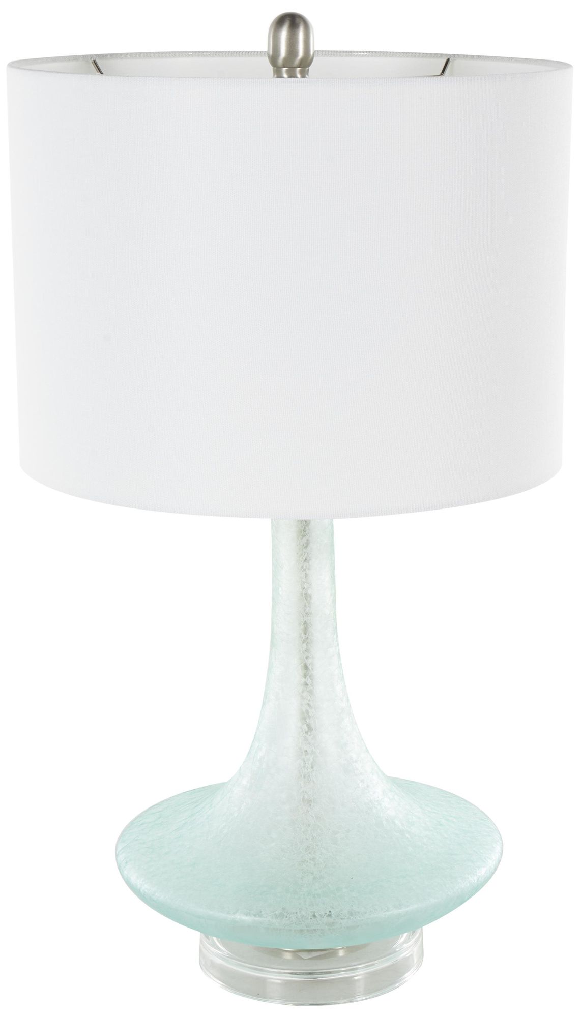 Image 6 Teal Glass Coastal Table Lamp, 14" x 14" x 25" more views