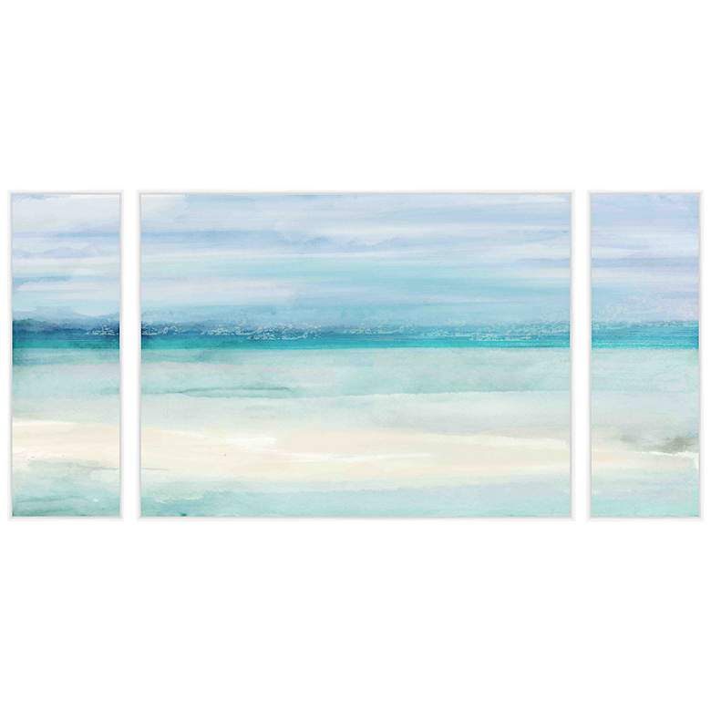 Image 1 Teal Hues 3-Piece 60 inch Wide Triptych Wall Art