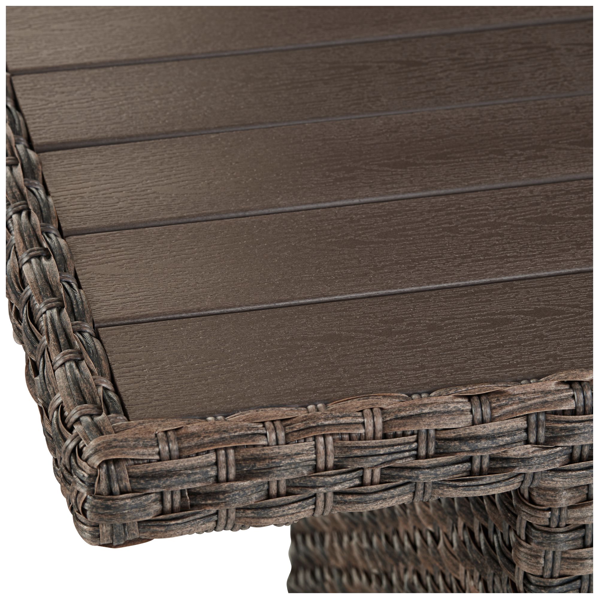 Teal Island Woodlake 6-Piece Brown Wicker Outdoor Seating Set in scene