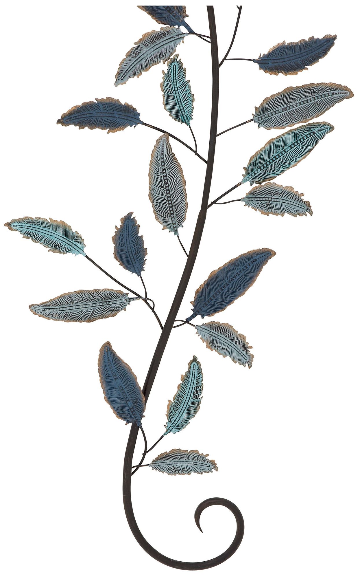 Image 2 Teal Metal Traditional Wall Decor, S/2 16"W, 59"H more views