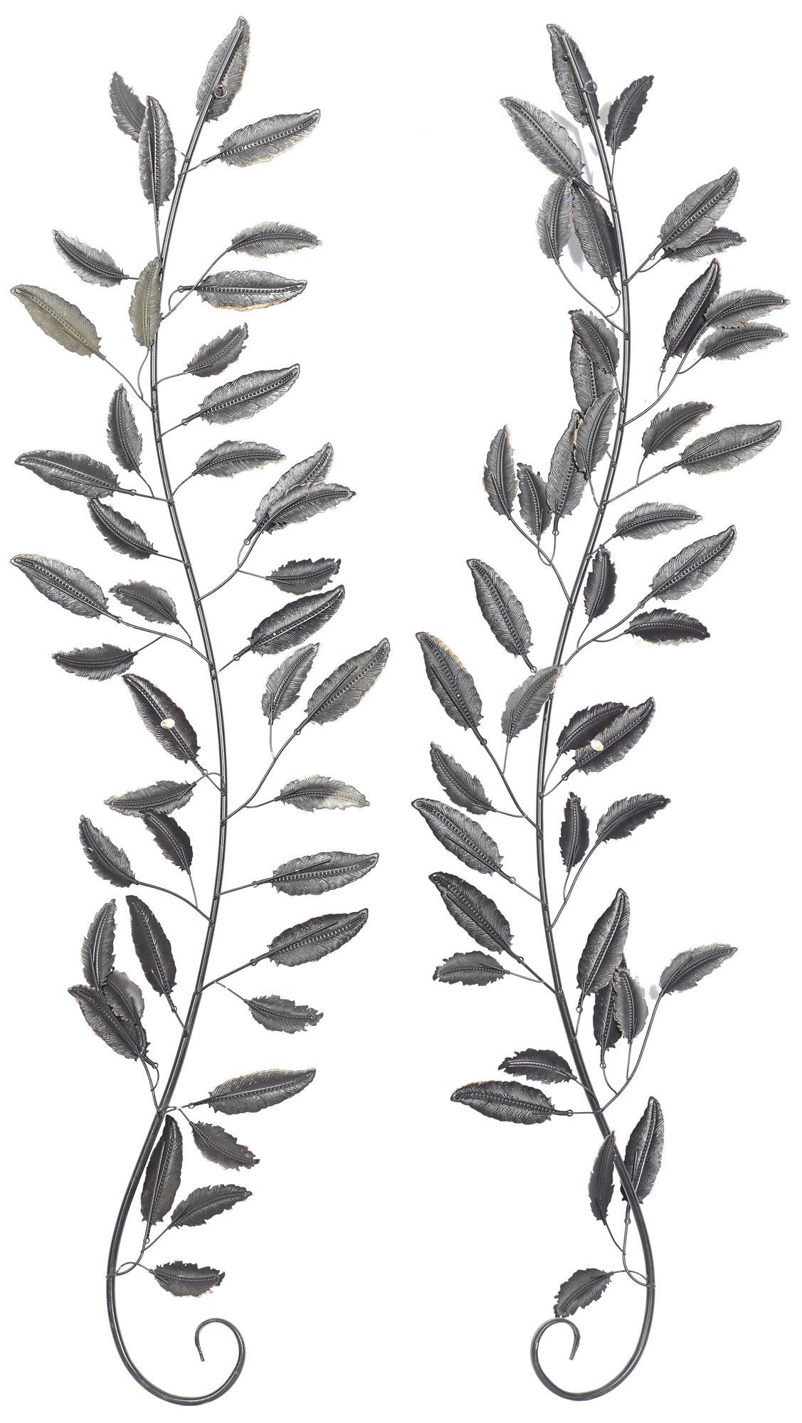 Image 4 Teal Metal Traditional Wall Decor, S/2 16"W, 59"H more views