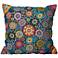 Teal Mini Mandalas 18" Square Decorative Accent Pillow