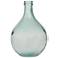 Teal Recycled Glass Modern Vase, 11" x 11" x 17"