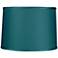 Teal Reverse Side Fabric Lamp Shade 13x14x10 (Spider)