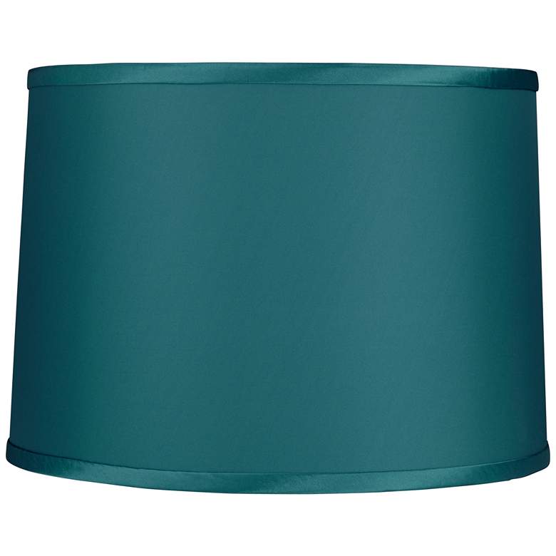 Image 1 Teal Reverse Side Fabric Lamp Shade 13x14x10 (Spider)