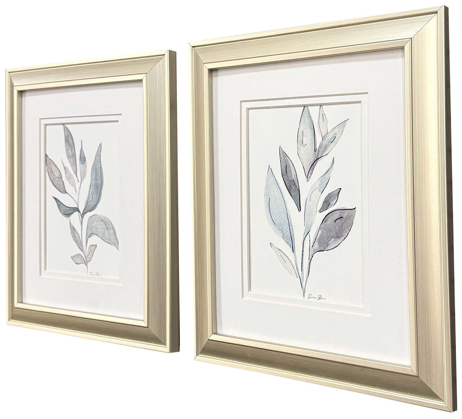 Image 3 Teal Stems 10"W x 12"H Framed Art - Set of 2 more views