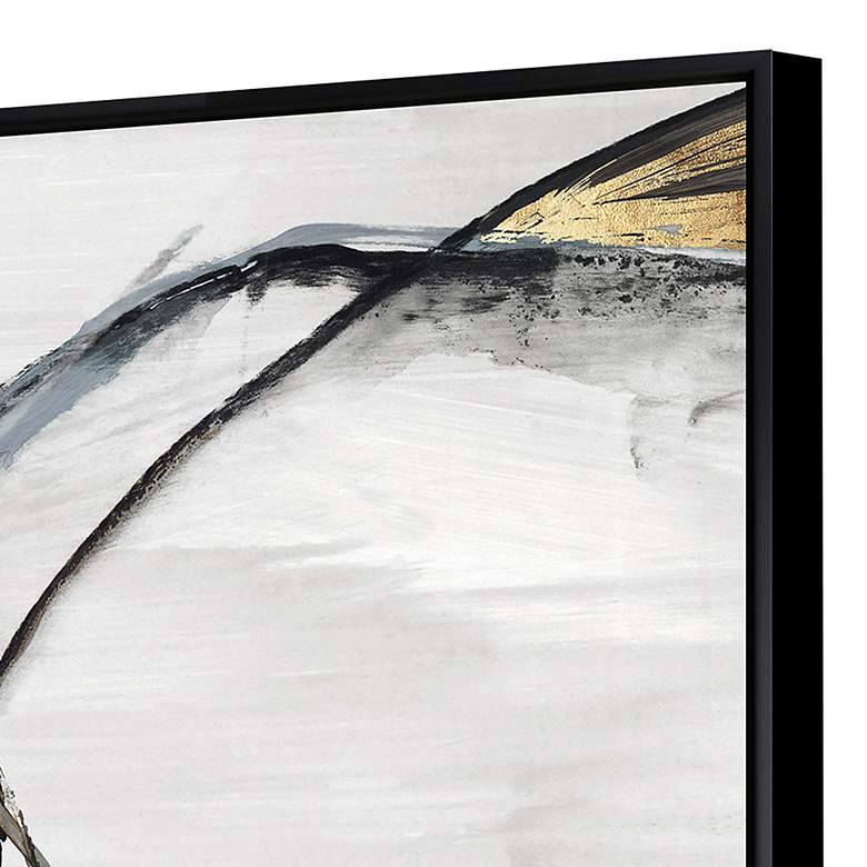 Image 2 Teal Stones II 49" Wide Framed Giclee Canvas Wall Art more views